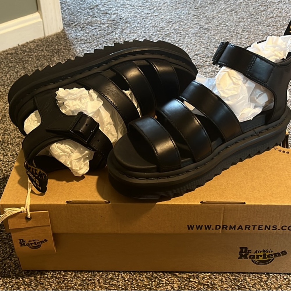 Doc Martens Blaire Hydro Leather Platform Sandals